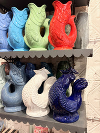 Gluggle Jug 'Cluckle' Cockerel Jug - Cobalt Blue