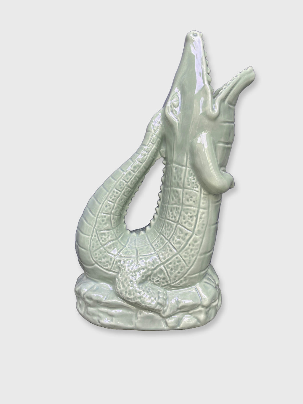 Gluggle Jug 'Croggle' Crocodile Jug - Sage Green