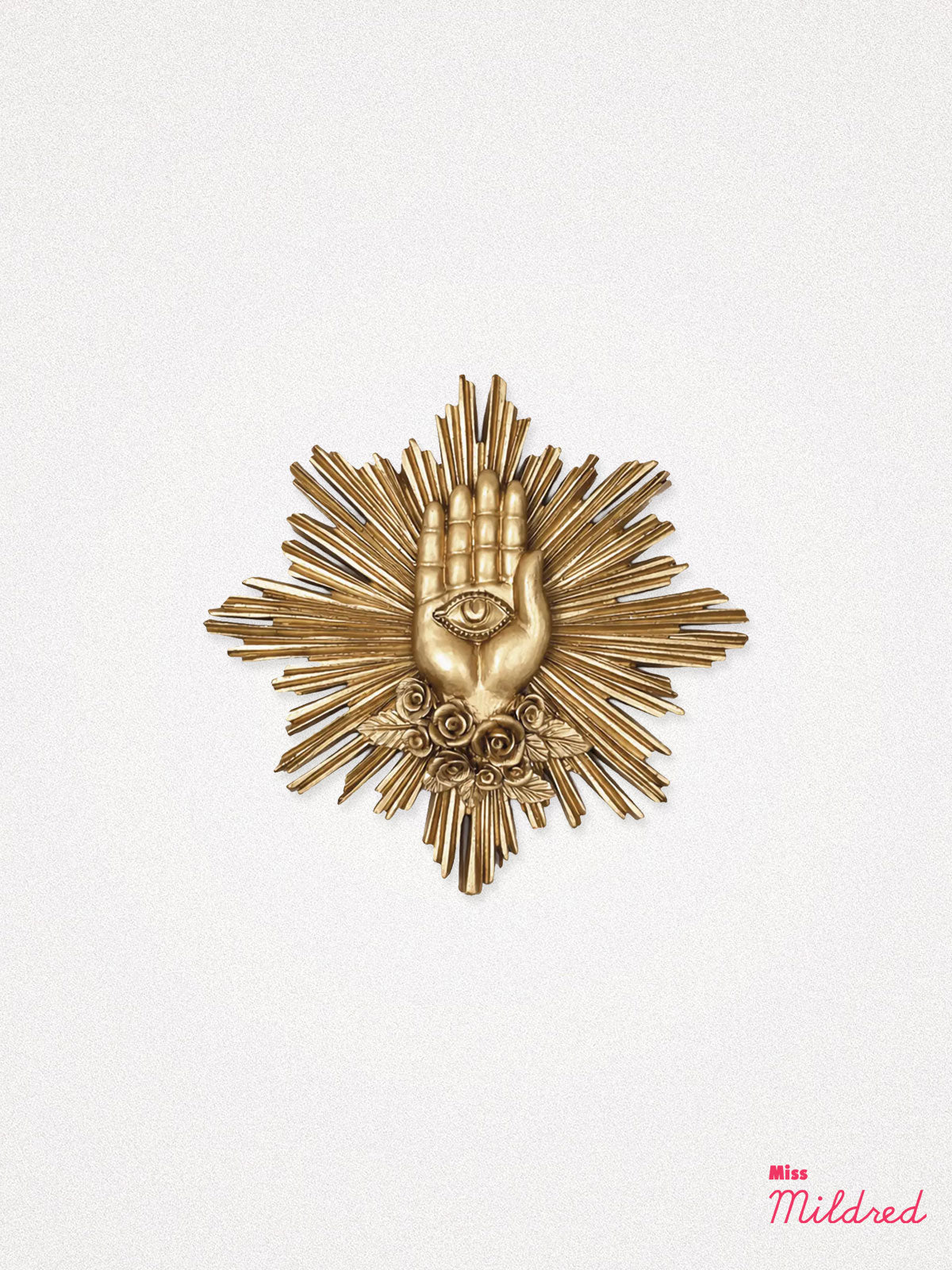 Golden Hand with Eye Milagros Ex-Voto Wall Decoration