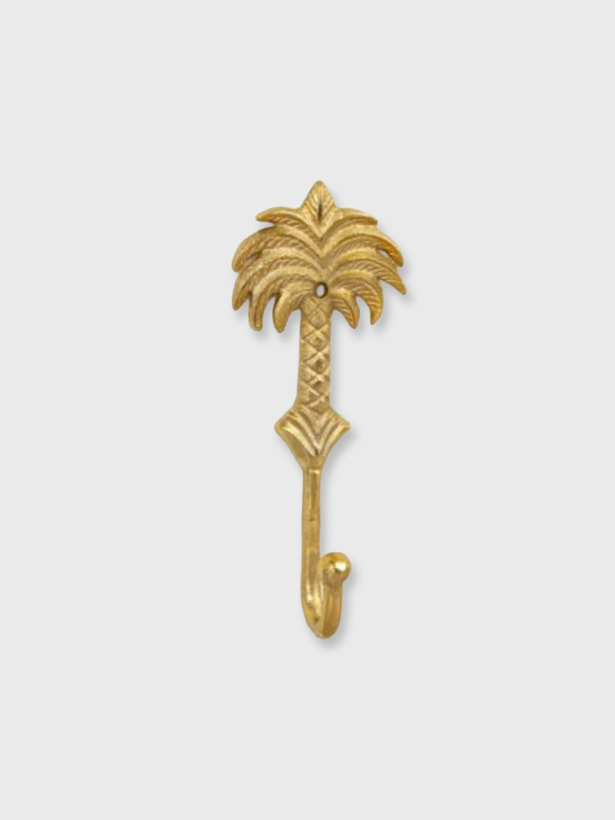 Gold Palm Tree Shaped Coat Hook - 17cm