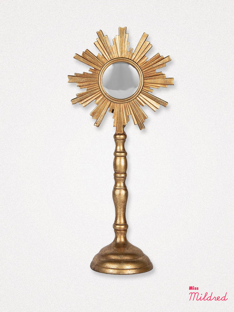 Golden Sun Burst Ray Dressing Table Mirror