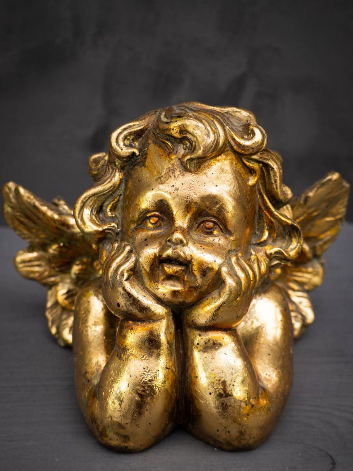 Gold Cherub with Wings Ornament