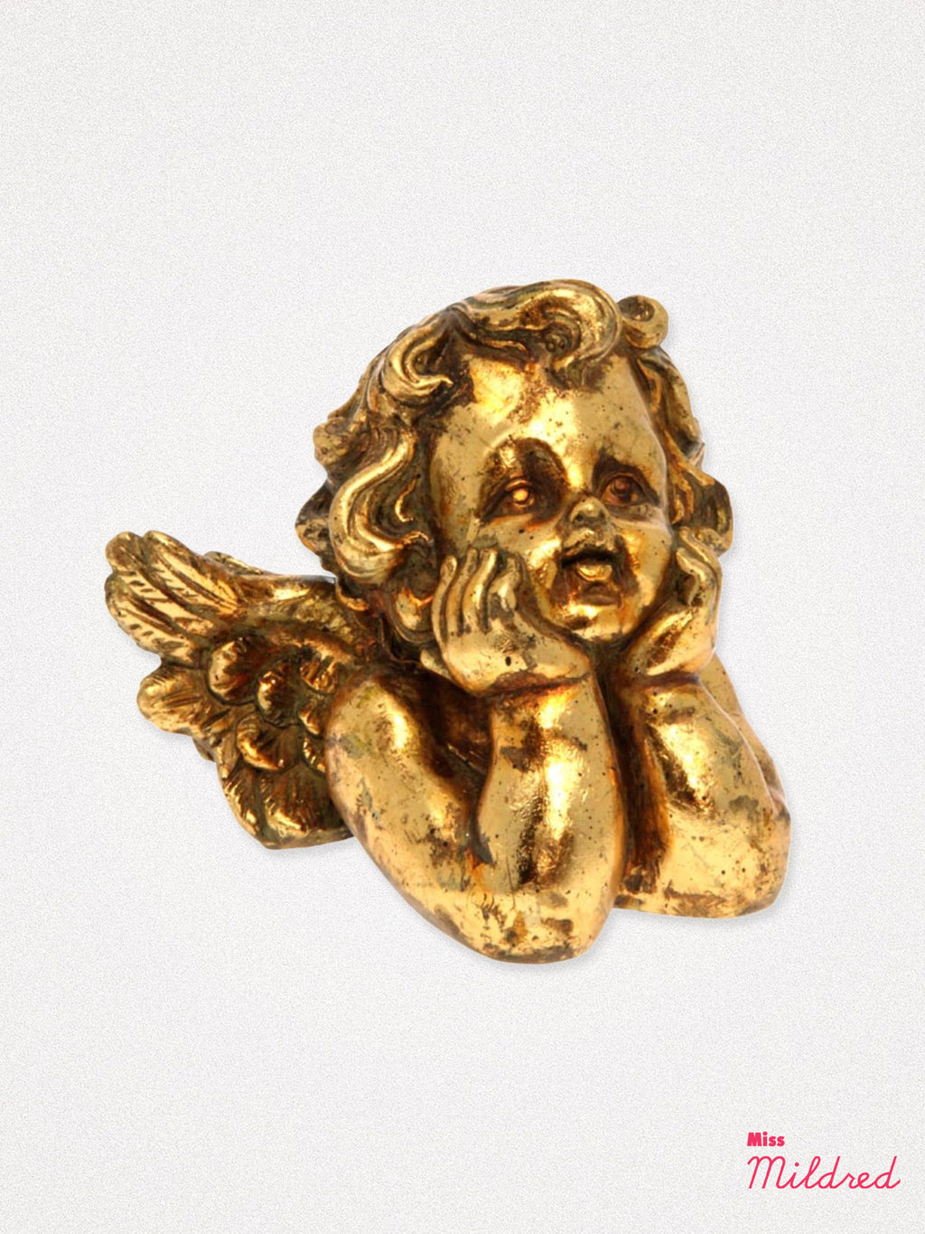 Gold Cherub with Wings Ornament