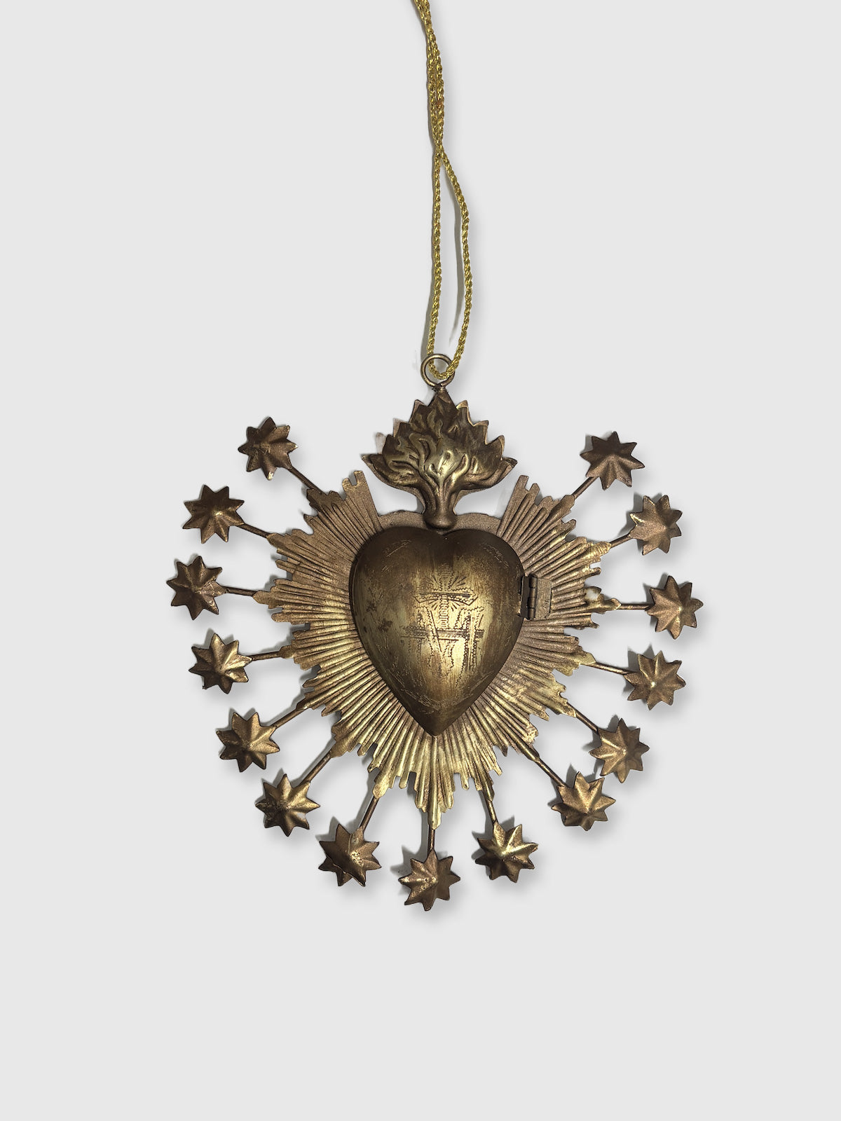 Golden Heart Milagros Ex-Voto Wall Decoration Locket
