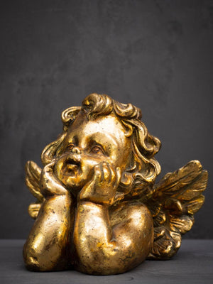 Gold Cherub with Wings Ornament