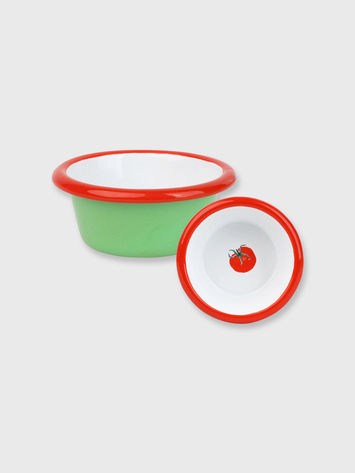 Green Tomato Enamel Dip / Pinch Bowl - 8cm