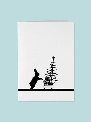 HAM Rabbit Greeting Card - Christmas Tree