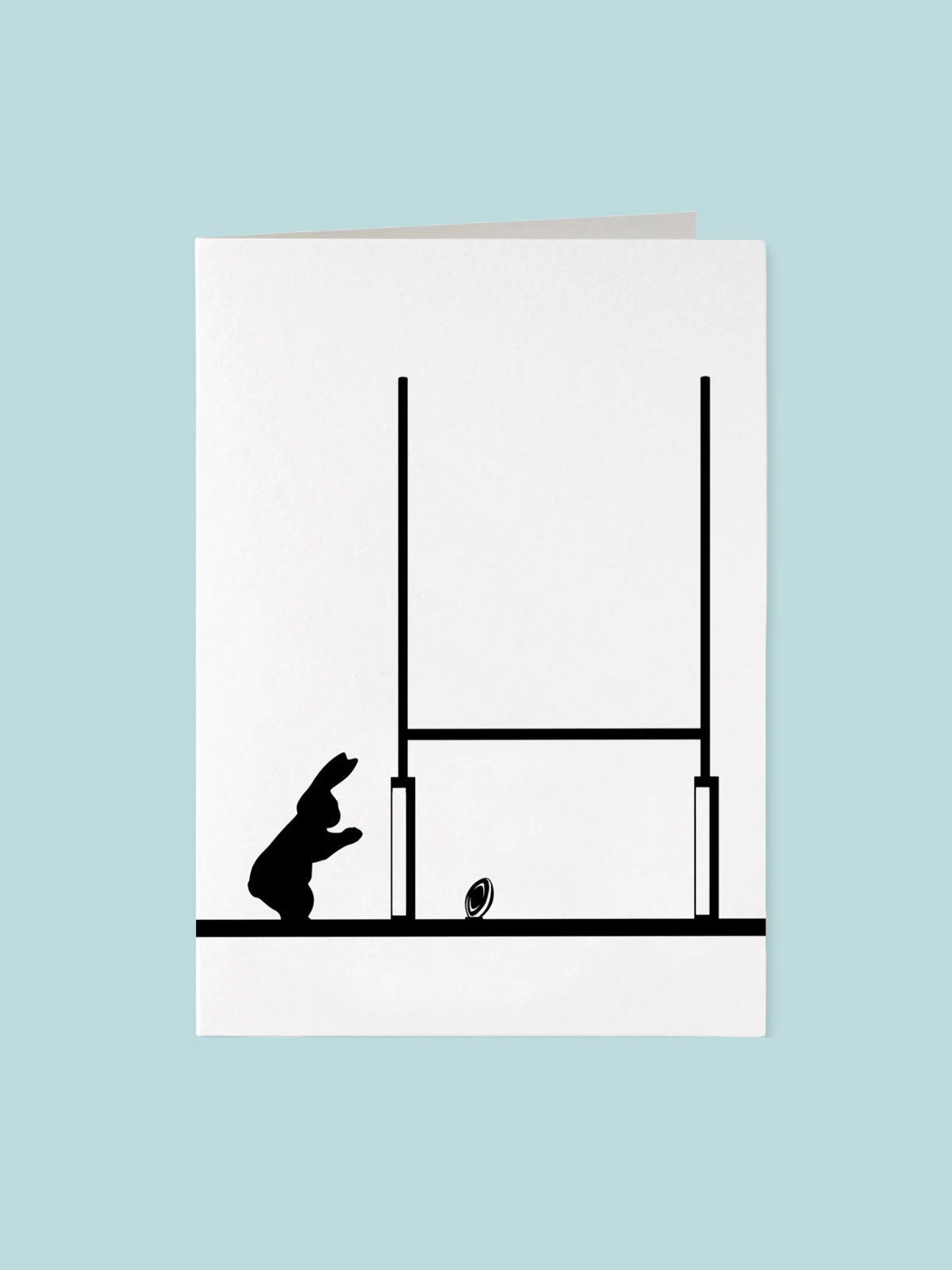 HAM Rabbit Greeting Card - Rugby