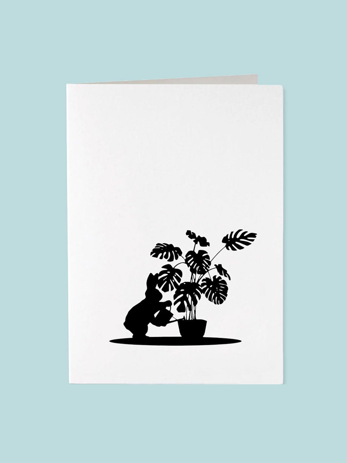 HAM Rabbit Greeting Card - Watering