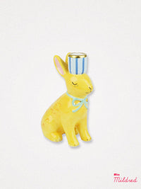 Yellow Rabbit Shaped Ceramic Candle Holder