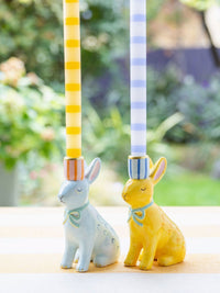 Yellow Rabbit Shaped Ceramic Candle Holder