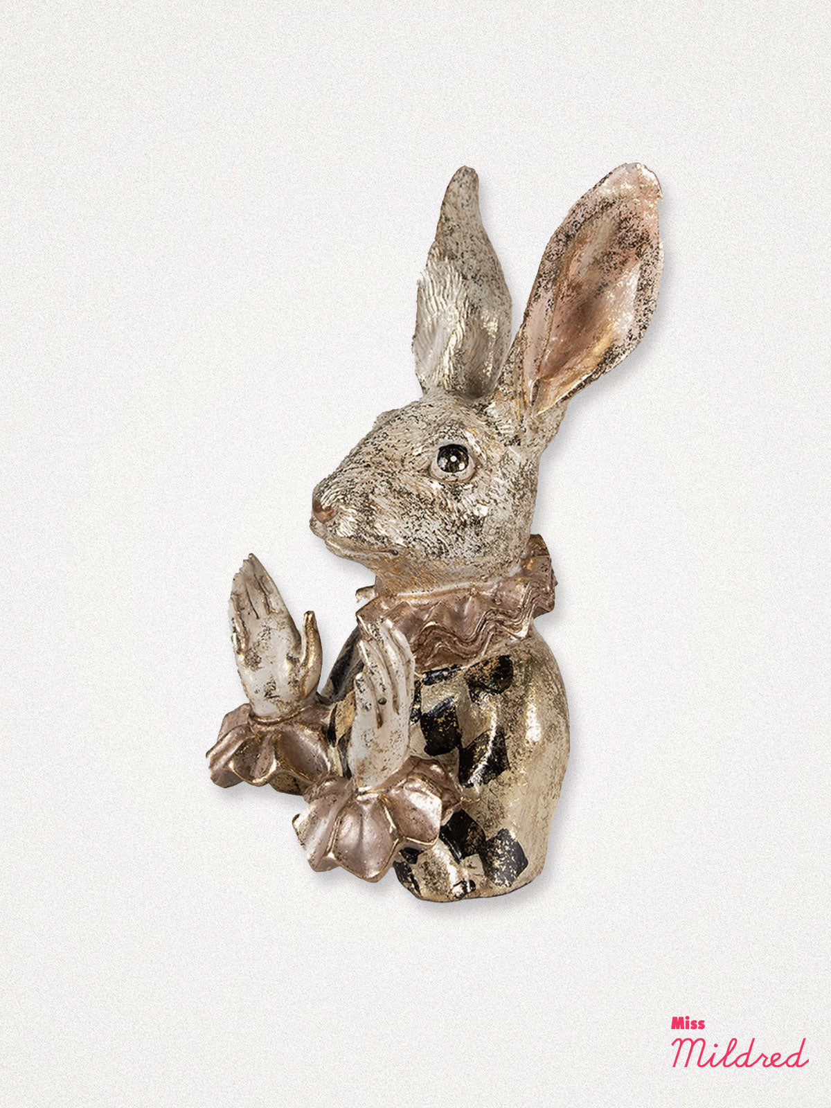 Hare Rabbit Harlequin Bust Figurine