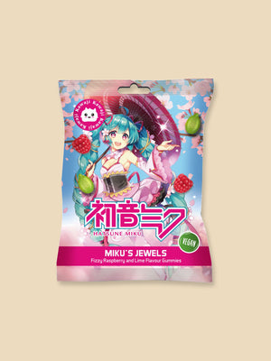 Miku's Jewels - Lime and Raspberry Gummy Sweets - 48g