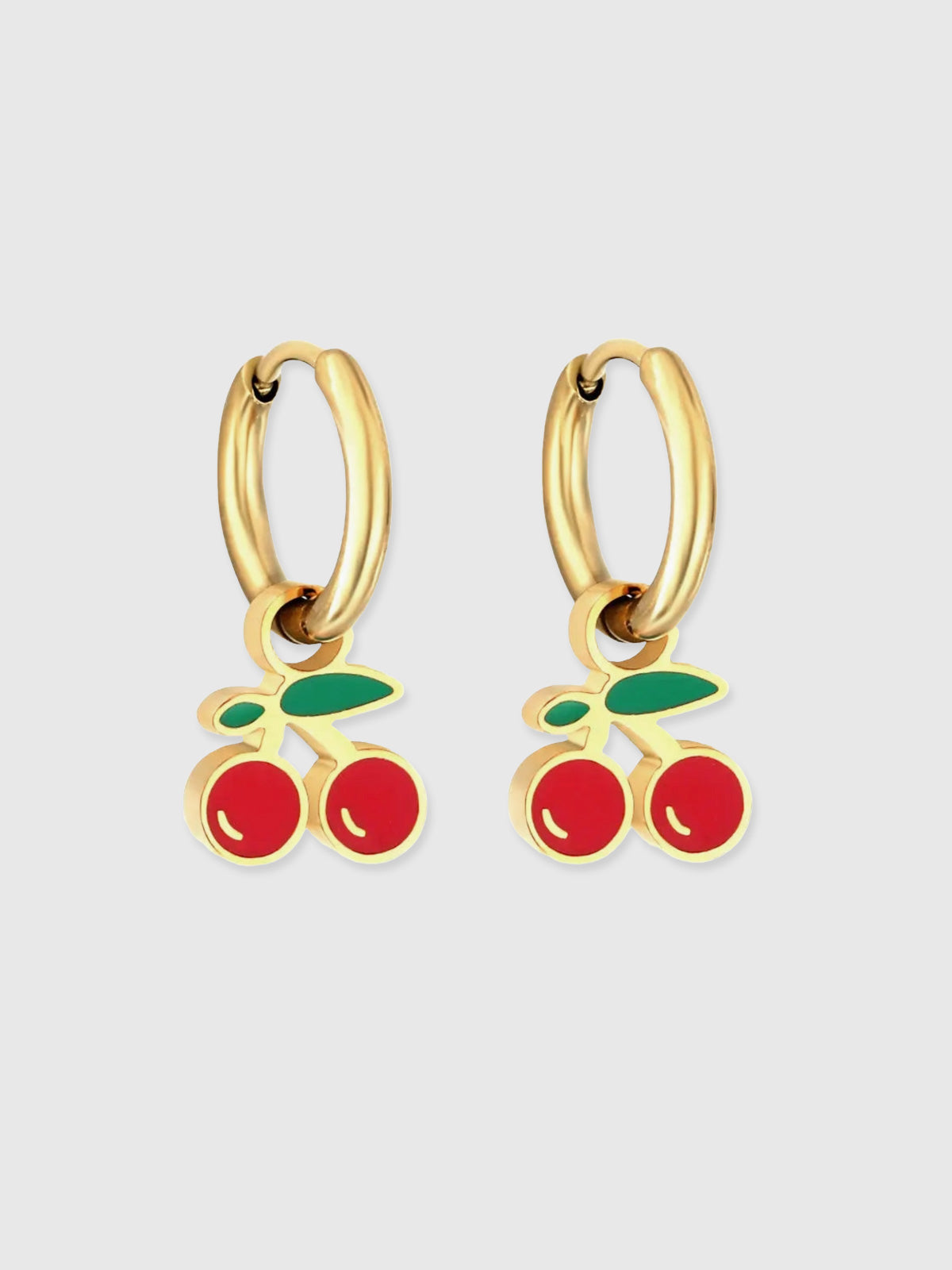 Aulala Earrings Ibiza Cherry - Gold / Red