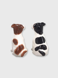 Jack Russell Terrier Dog Shaped Salt and Pepper Pots