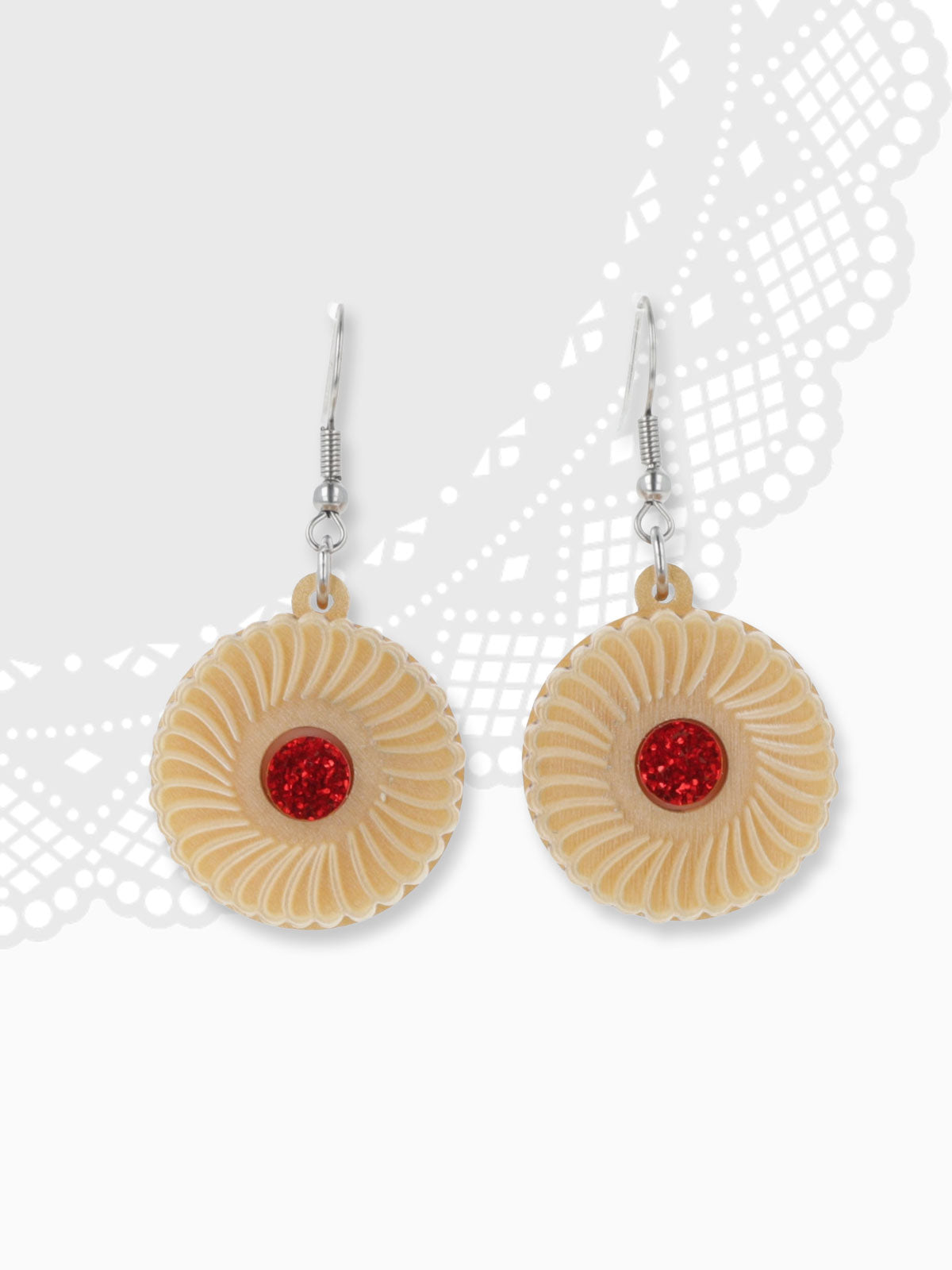 Jammy Biscuit Shaped Earrings