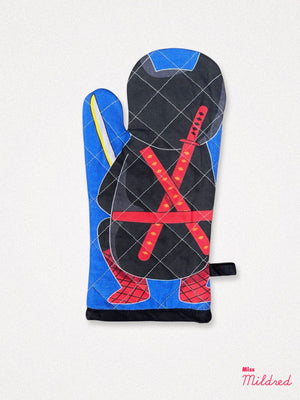 Japanese Orange Tabby Kitty Cat Ninja - Oven Mitt