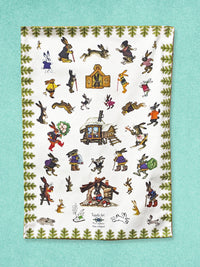 Kapelki Art Cotton Tea Towel - Fairytale Bunnies