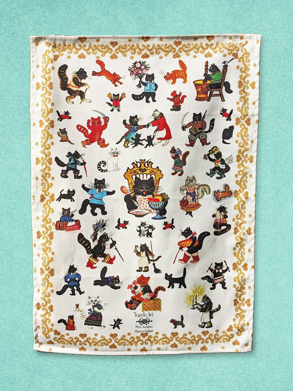 Kapelki Art Cotton Tea Towel - Cats and Kittens