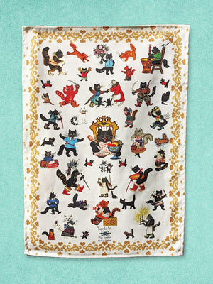 Kapelki Art Cotton Tea Towel - Cats and Kittens