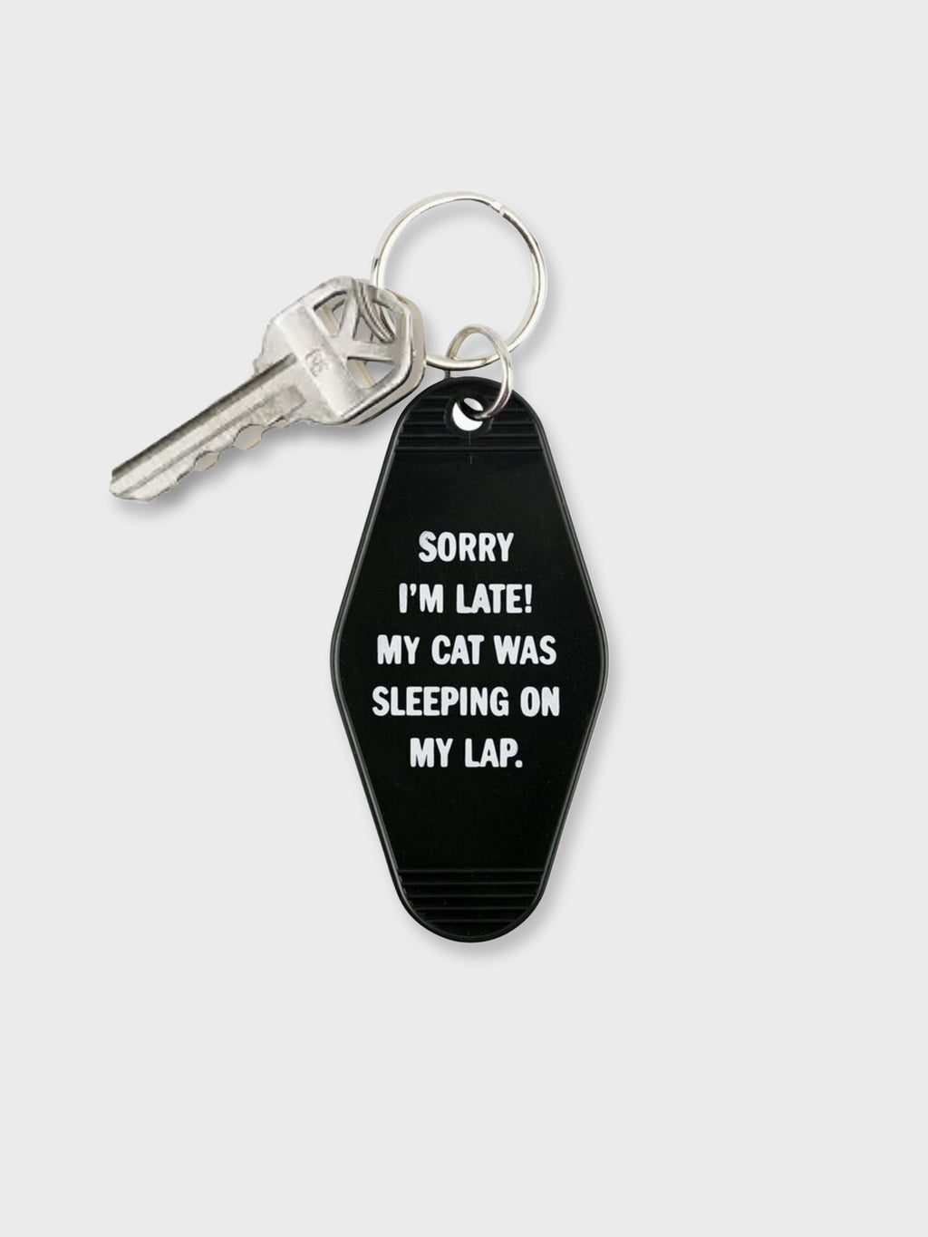 Key Tag - Sorry I'm Late! My Cat