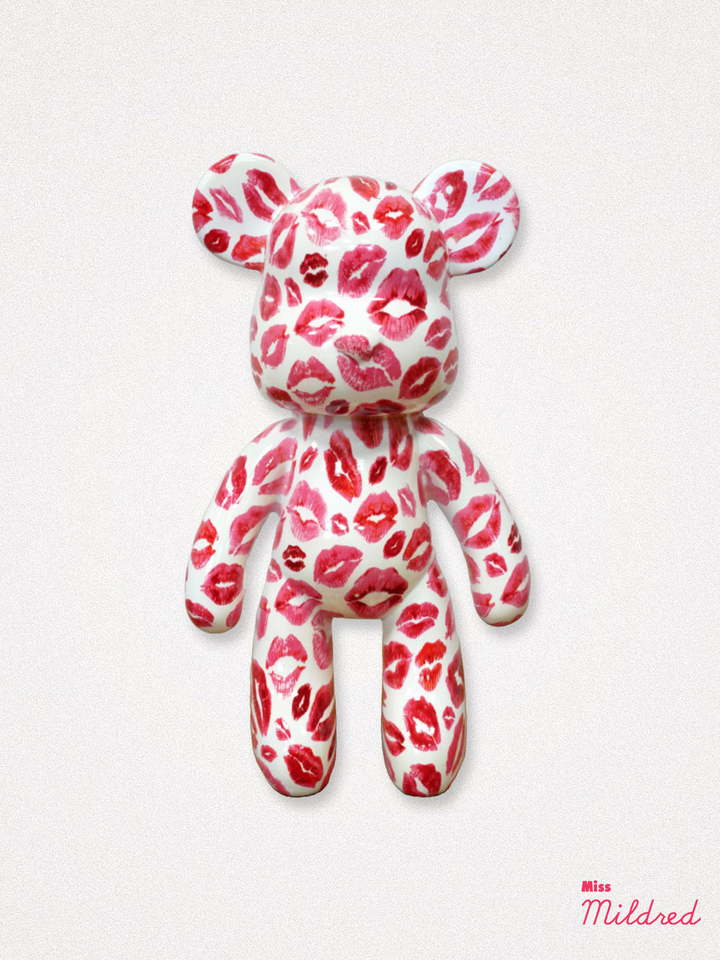 Kiss Lips Bear Pop Art Statue