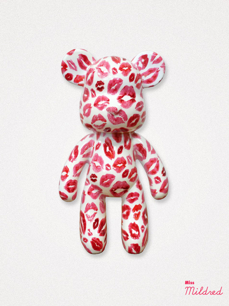 Kiss Lips Bear Pop Art Statue