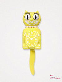 Kit Cat Clock Necklace - Original Large Size - Yellow Daffodil