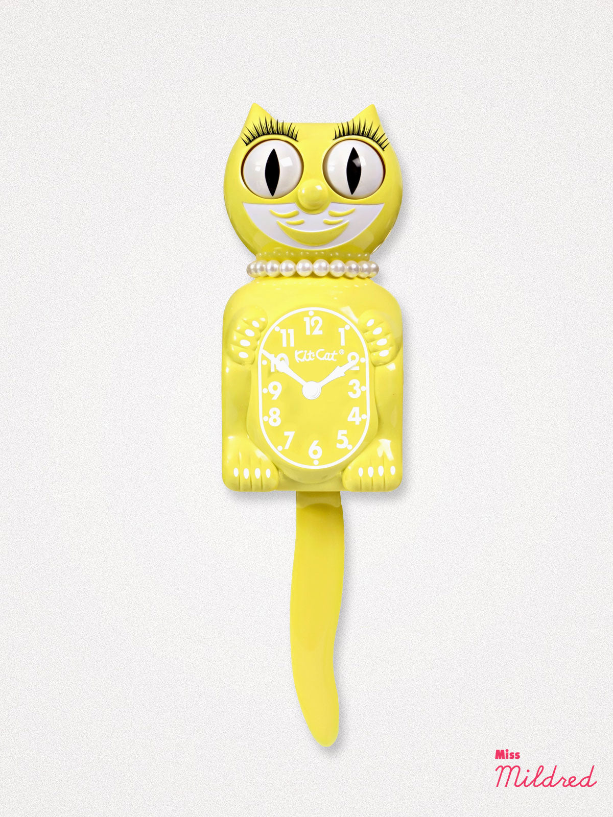 Kit Cat Clock Necklace - Original Large Size - Yellow Daffodil