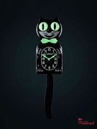 Kit Cat Clock 'Glow in the Dark' - Original Large Size - Black