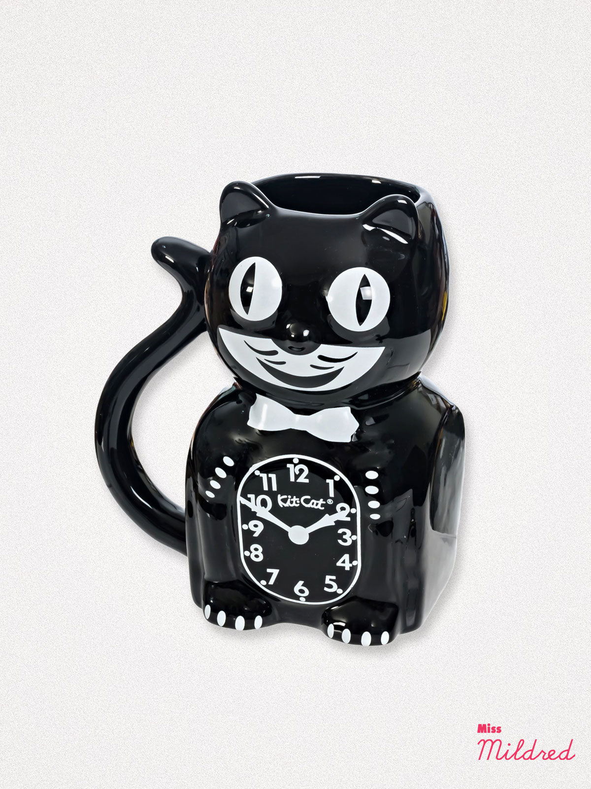 Kit Cat Clock Black Mug