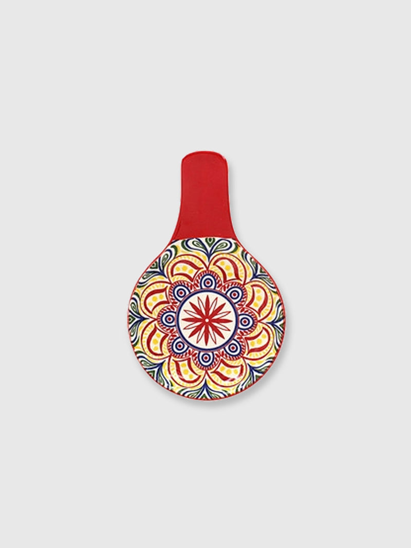 Tuscany Orange Pattern Spoon Rest - Ceramic