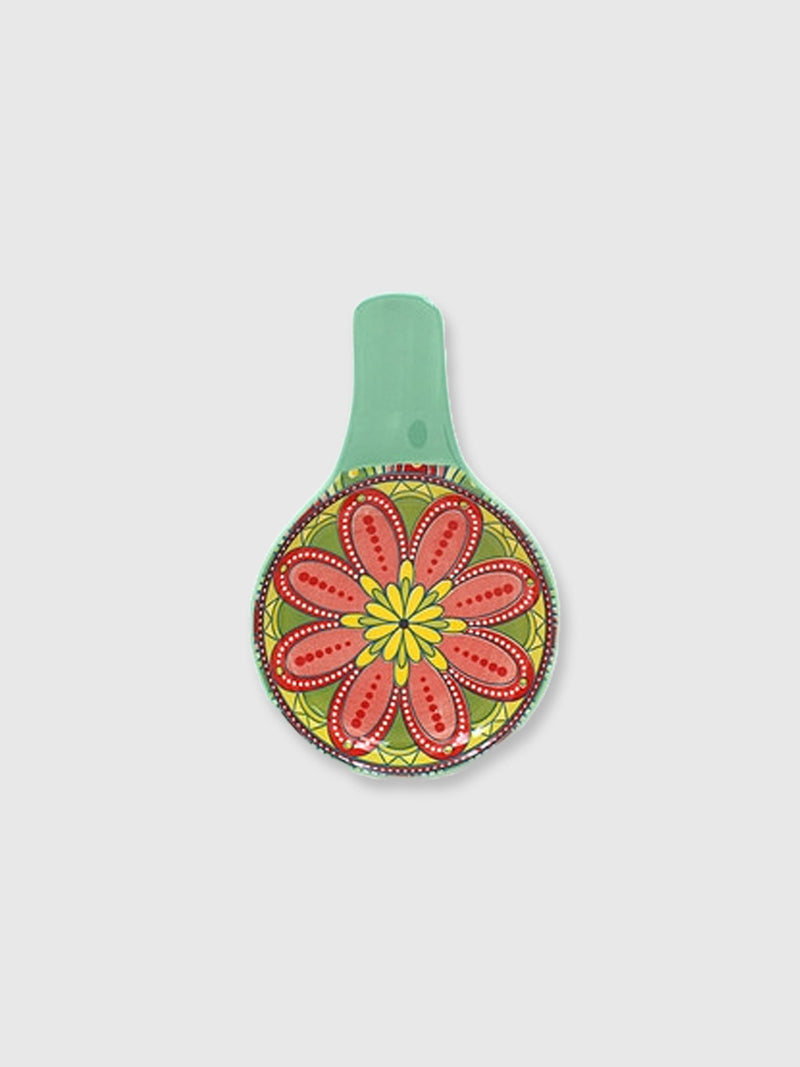Tuscany Green Pattern Spoon Rest - Ceramic
