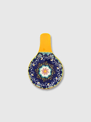 Tuscany Yellow Pattern Spoon Rest - Ceramic