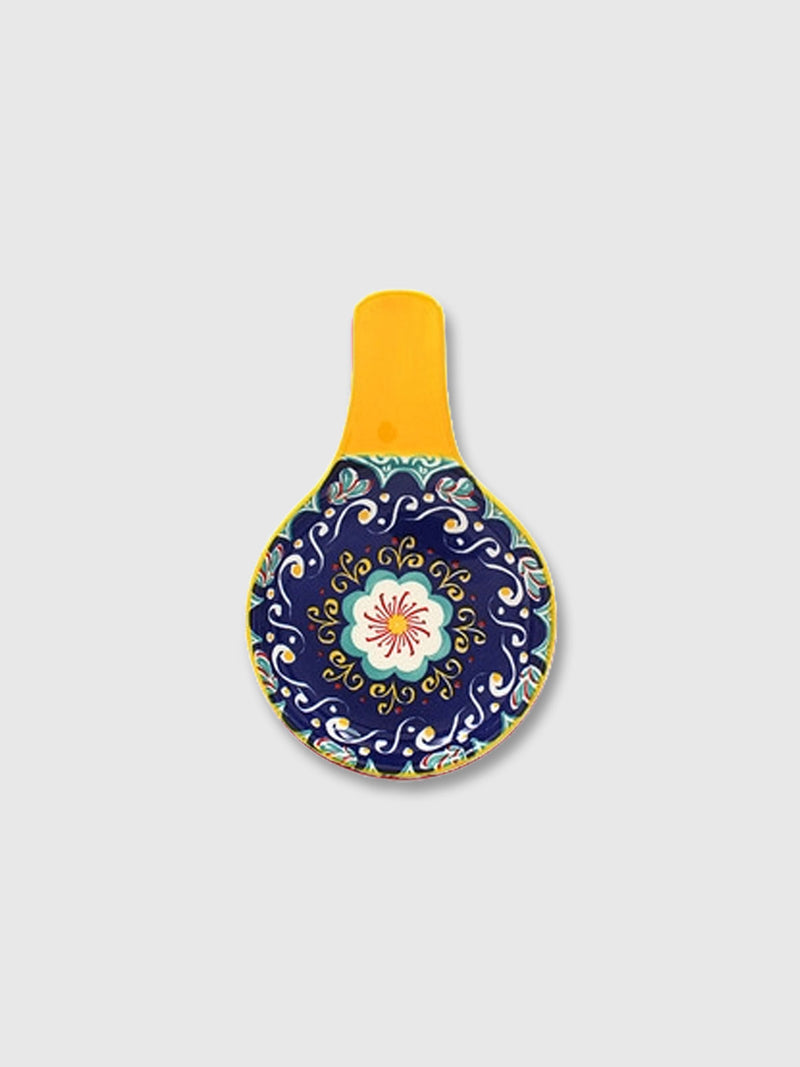 Tuscany Yellow Pattern Spoon Rest - Ceramic