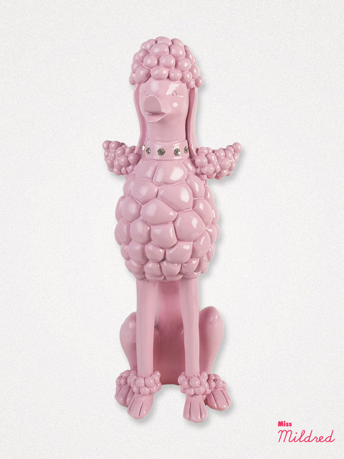 Kitsch Pink Poodle Dog Figure