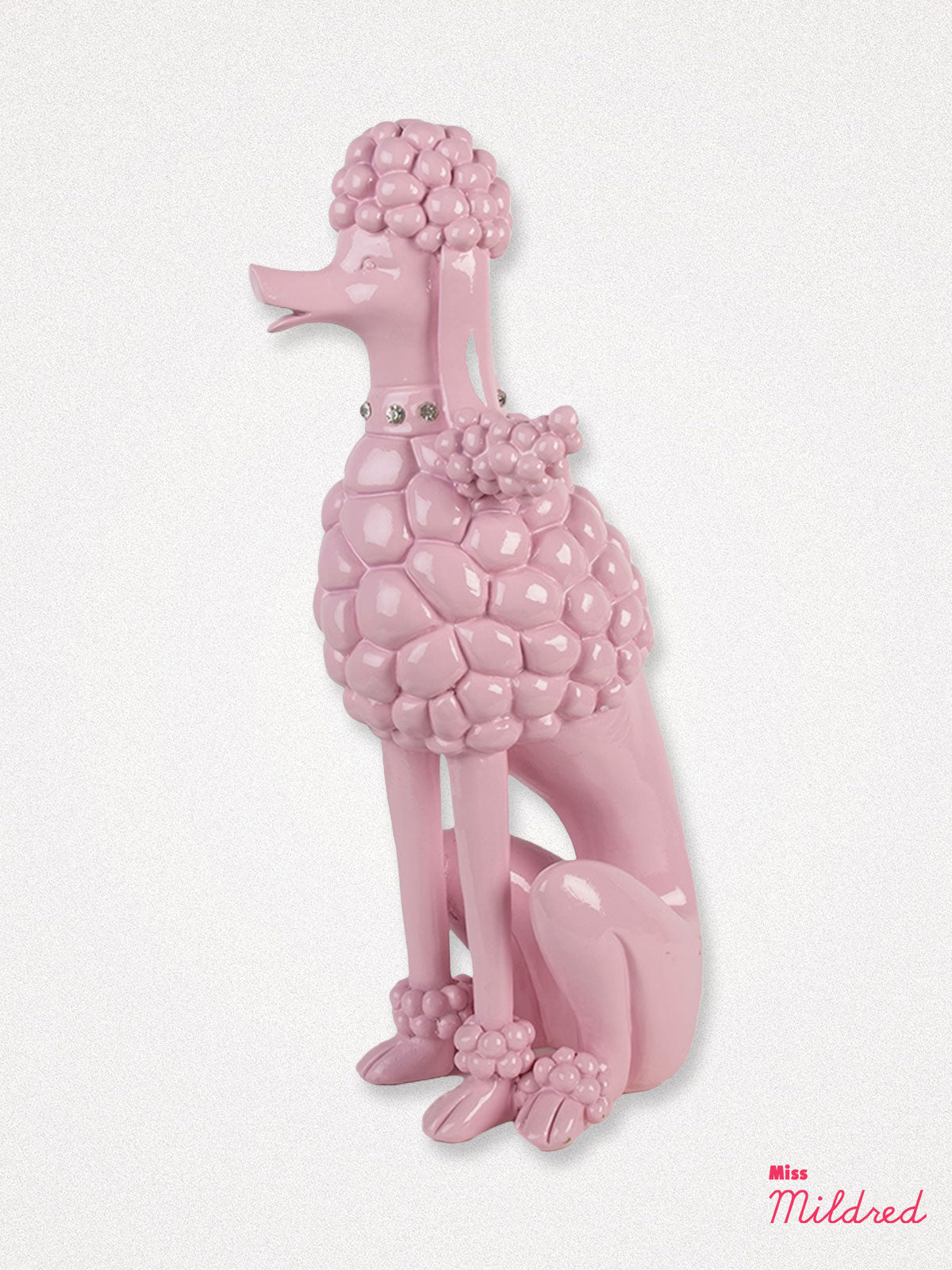 Kitsch Pink Poodle Dog Figure