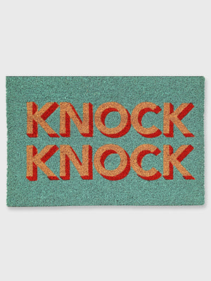Knock Knock Door Mat - Green