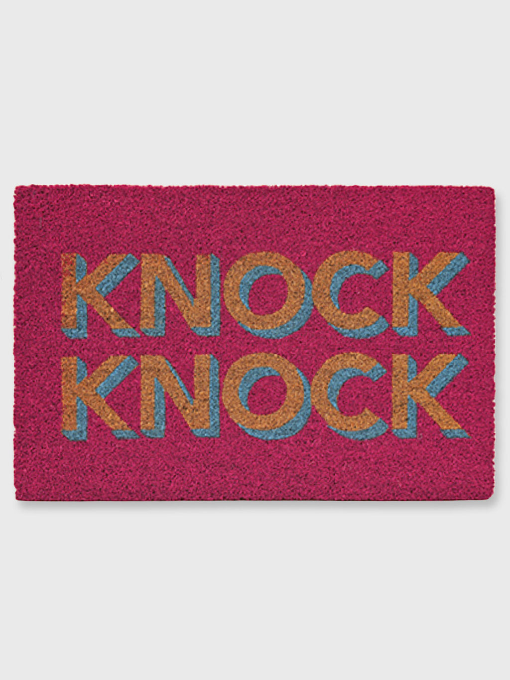 Knock Knock Door Mat - Pink