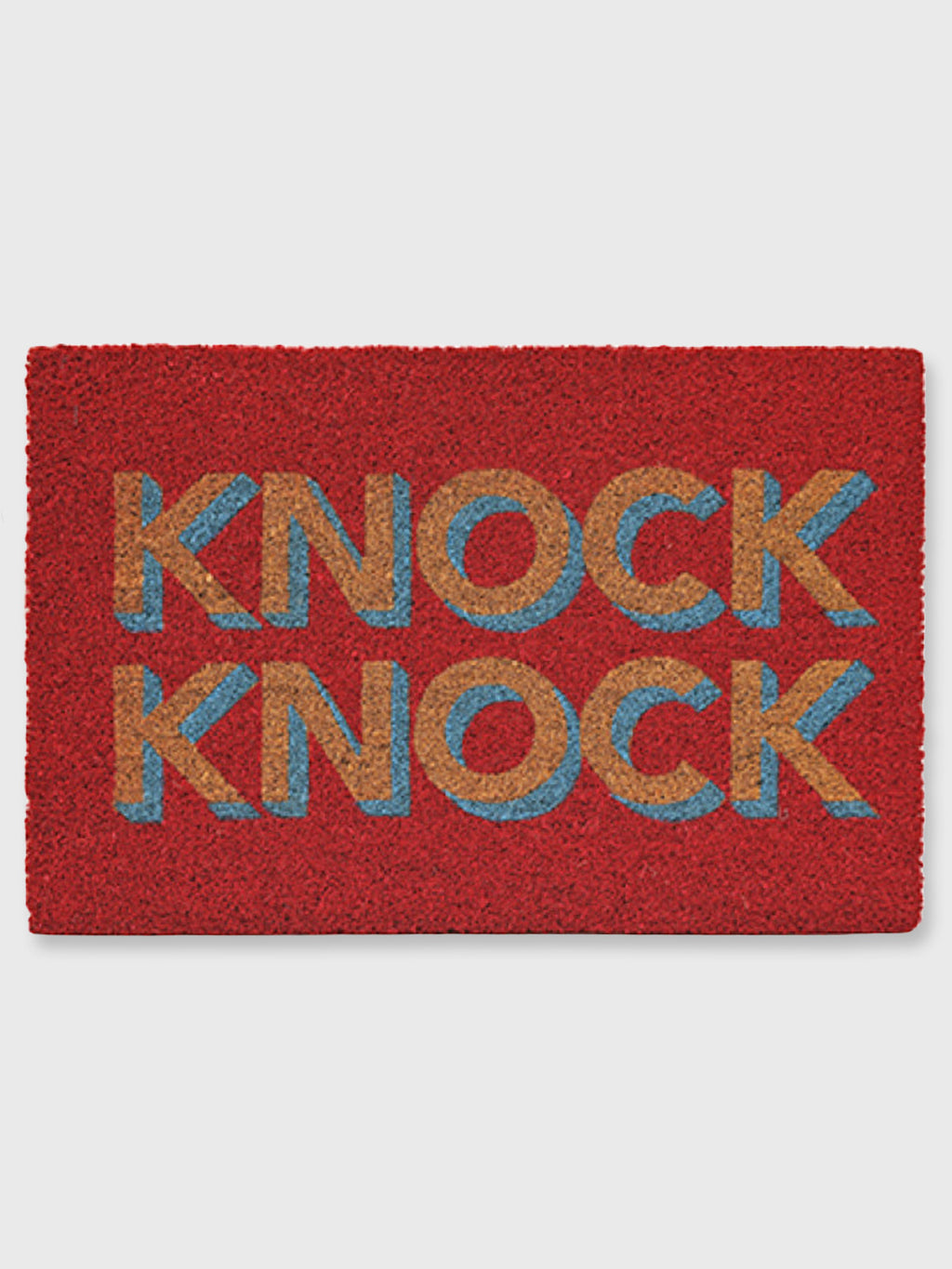 Knock Knock Door Mat - Red