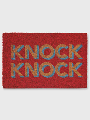 Knock Knock Door Mat - Red