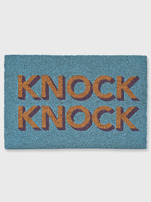Knock Knock Door Mat - Blue