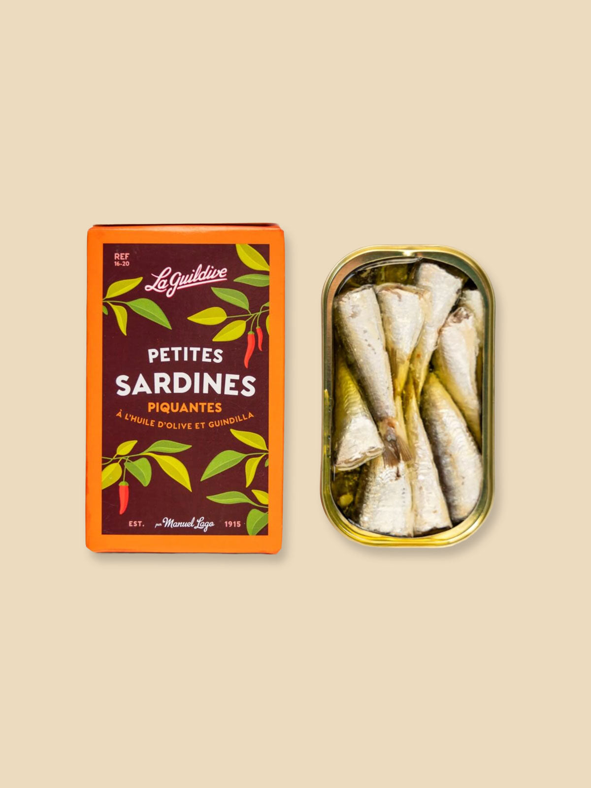 La Guildive Portuguese Sardines in Olive Oil Guindilla Pepper (Chilli) - 115g