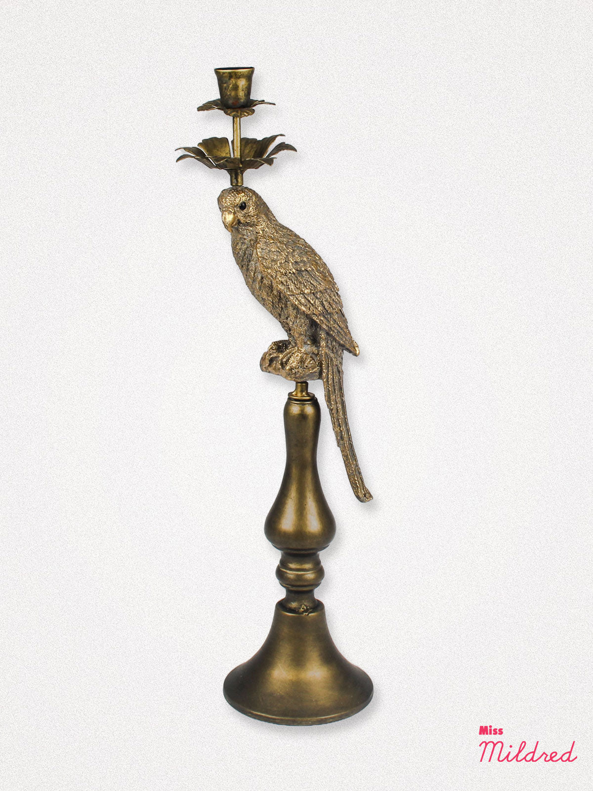 Large Parrot Shaped Candle Holder – Metal