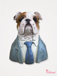 Bulldog Bust Statue - 35cm