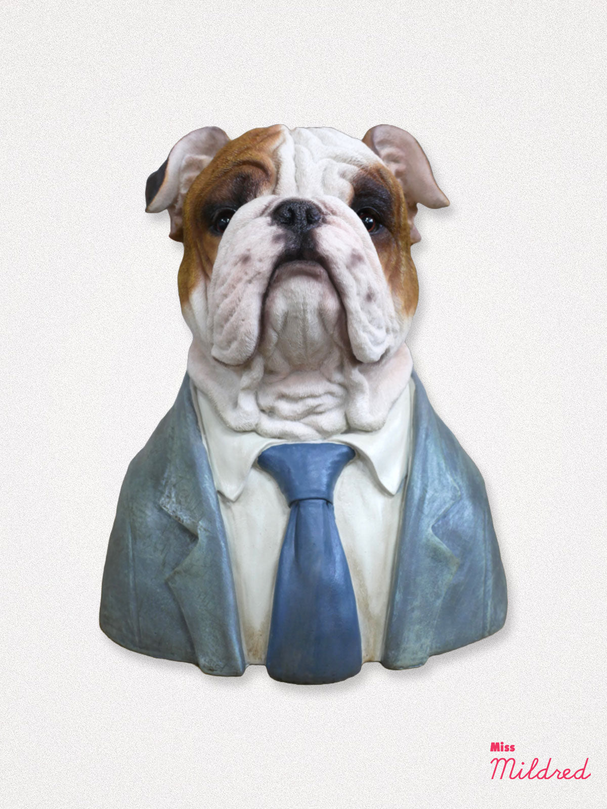 Bulldog Bust Statue - 35cm