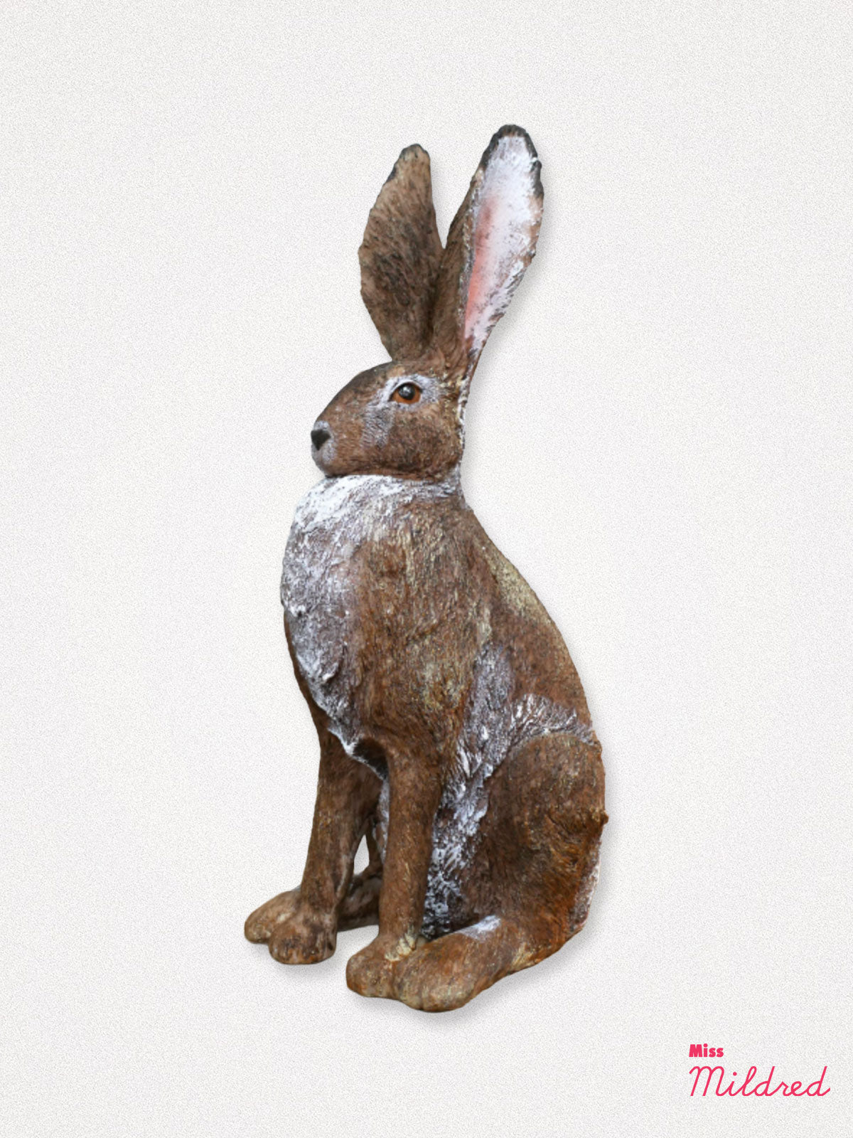 Large Resin Sitting Hare Statue - 47cm