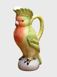 Ceramic Large Parrot Pitcher Jug - Green