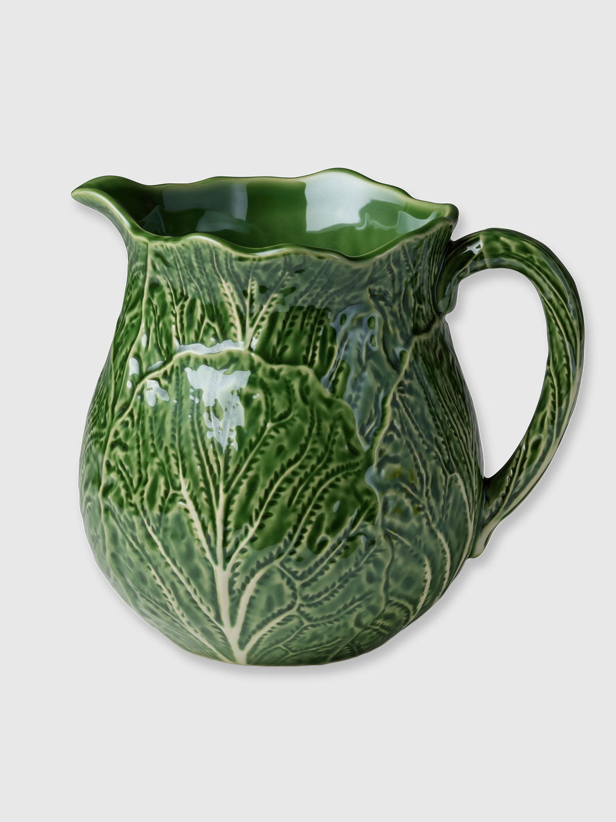 Green Cabbage Leaf Jug