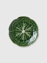 Green Cabbage Leaf Canape Plate - 15.2cm